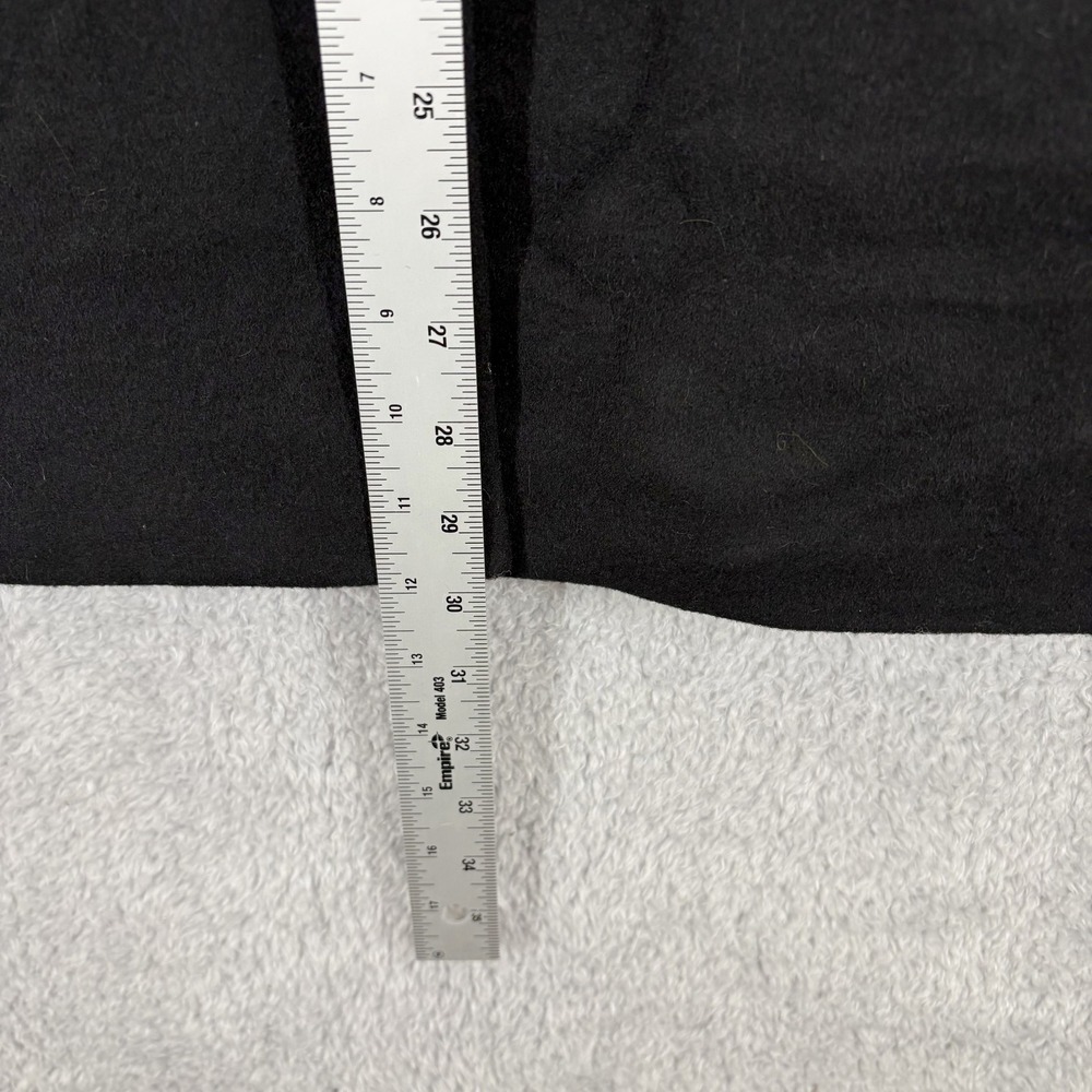 Lauren Ralph Lauren Hooded Walker Peacoat Size L Black Wool Blend Button Front - Picture 4 of 10